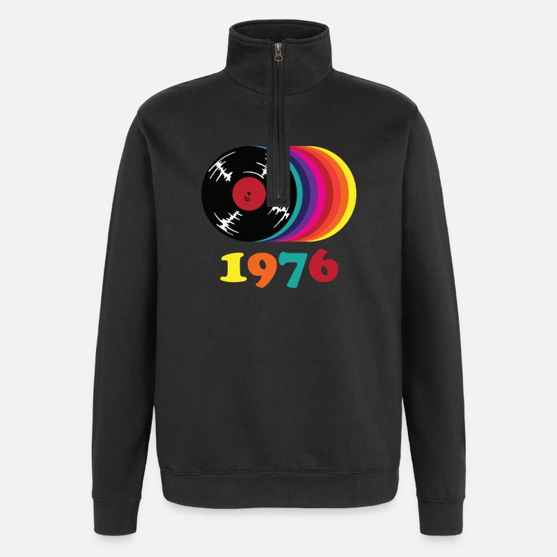 Millésime 1976 - Sweat à zip 1/4 - noir