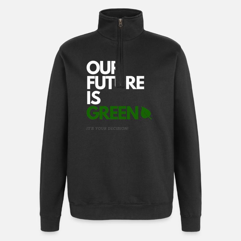 NOTRE AVENIR EST VERT - Sweat à zip 1/4 - noir