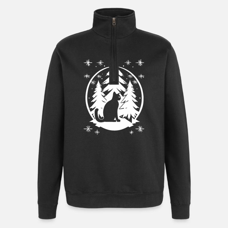 Chaton - Sweat à zip 1/4 - noir