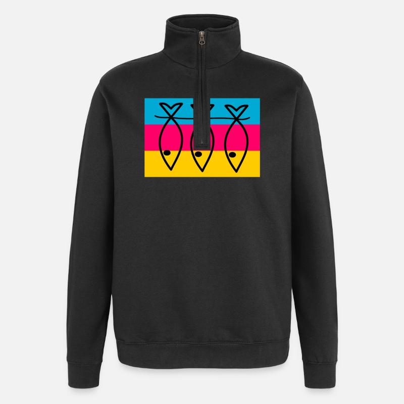 RETRAITE. BONNE RETRAITE. JOYEUSE RETRAITE - Sweat à zip 1/4 - noir