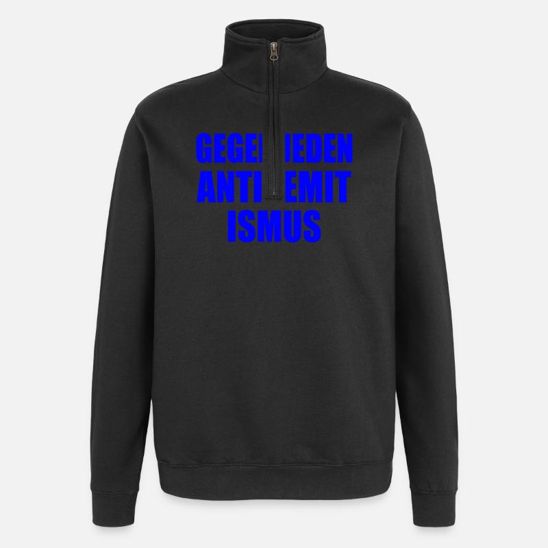 Gegen jeden antisemitismus - Quarter-Zip-Sweatshirt - Schwarz