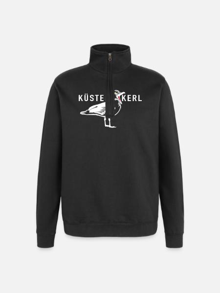 Küstenkerl - Quarter-Zip-Sweatshirt - Schwarz