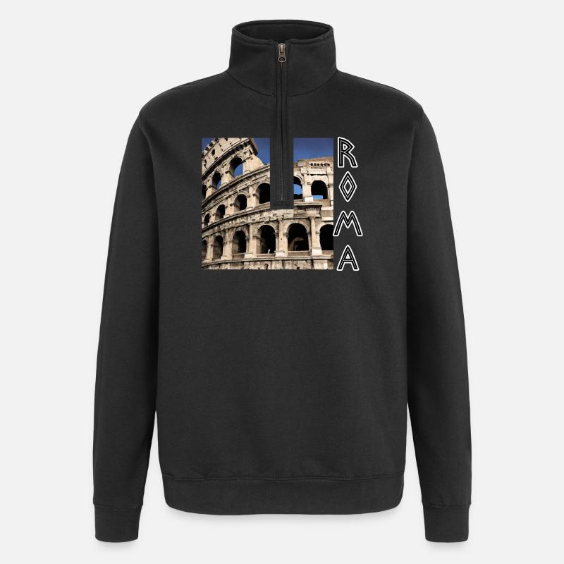 ROM - Sweat à zip 1/4 - noir