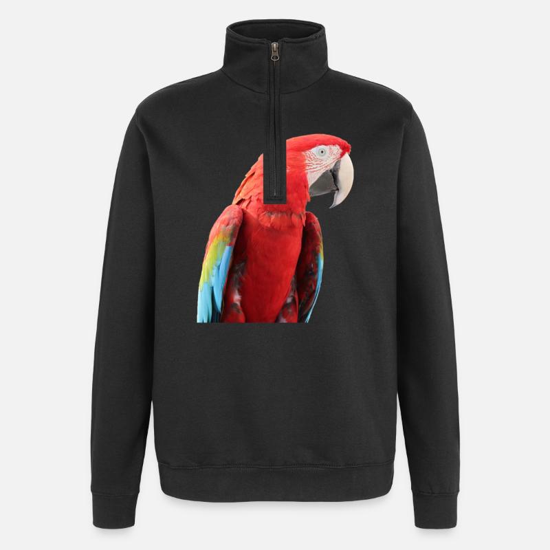 Papageien Vogel T-shirt Geschenk - Quarter-Zip-Sweatshirt - Schwarz