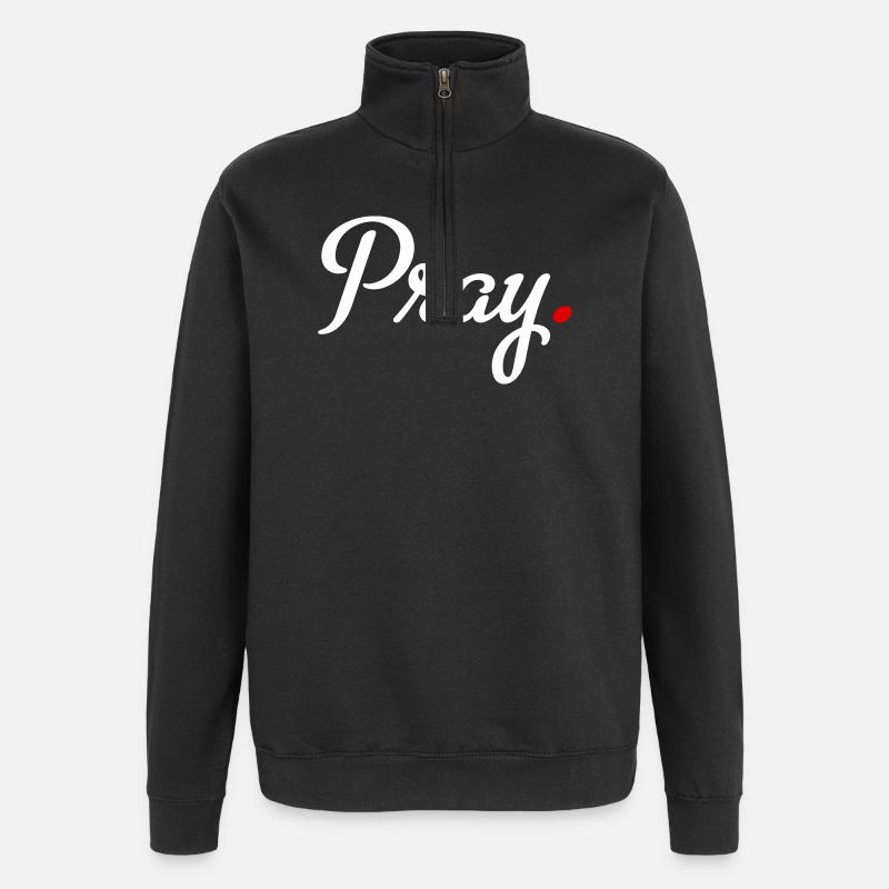 prier - Sweat à zip 1/4 - noir