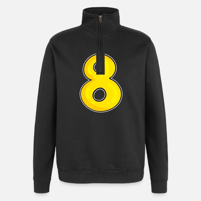 Number 8 Number Eight - Quarter-Zip Sweatshirt - black