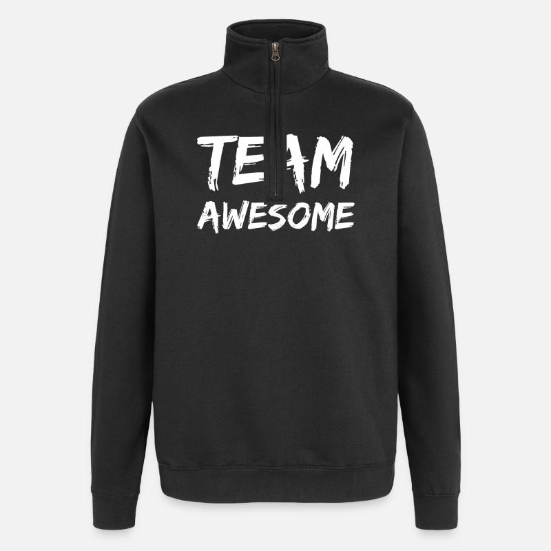 Lettrage de l’équipe Awesome - Sweat à zip 1/4 - noir