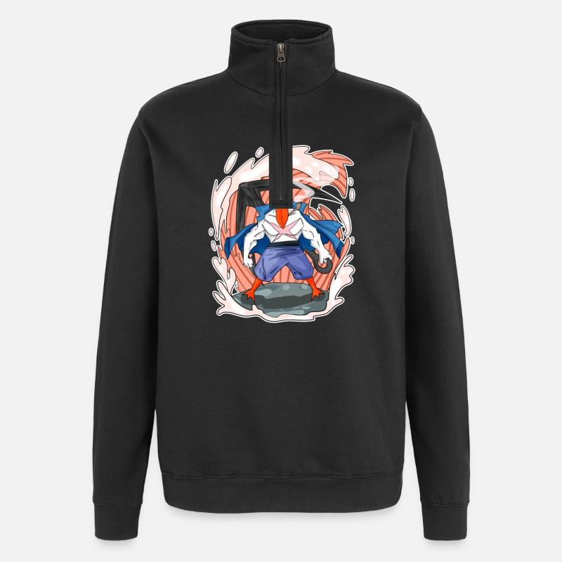 Mouette - Sweat à zip 1/4 - noir