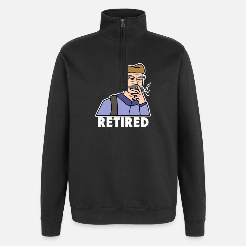 Aîné Dire Retraité Retraite Retraite - Sweat à zip 1/4 - noir