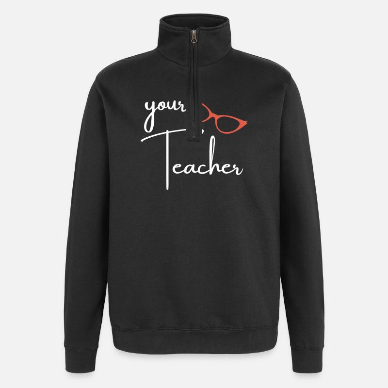 Dein Geschenkhemd für Lehrerschulbildung - Quarter-Zip-Sweatshirt - Schwarz