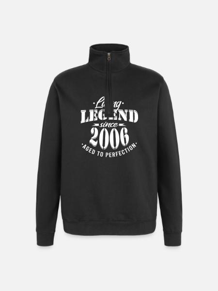 Birthday - Legend matured since 2006 - Quarter-Zip Sweatshirt - black