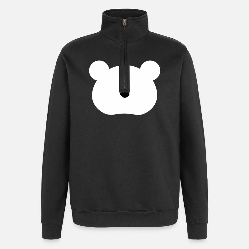 Polar Bear - Quarter-Zip-Sweatshirt - Schwarz