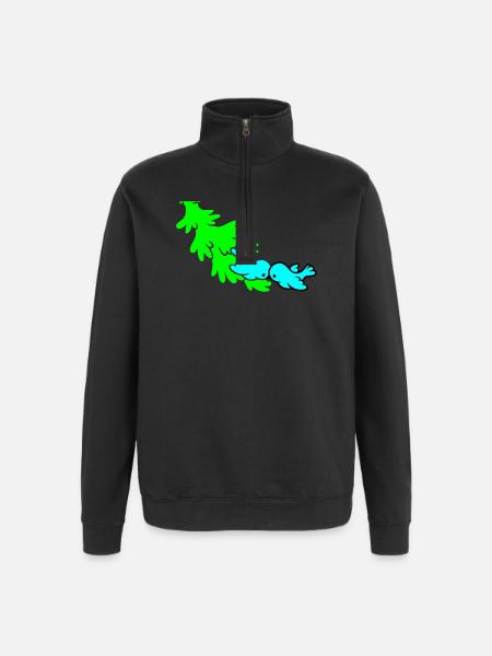 Winter - Quarter-Zip-Sweatshirt - Schwarz