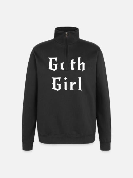 Gothic-Mädchen, Geschenk für Gothic-Mädchen oder -Frau - Quarter-Zip-Sweatshirt - Schwarz