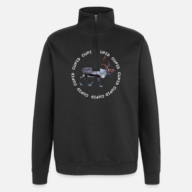 CUPIDON - Sweat à zip 1/4 - noir