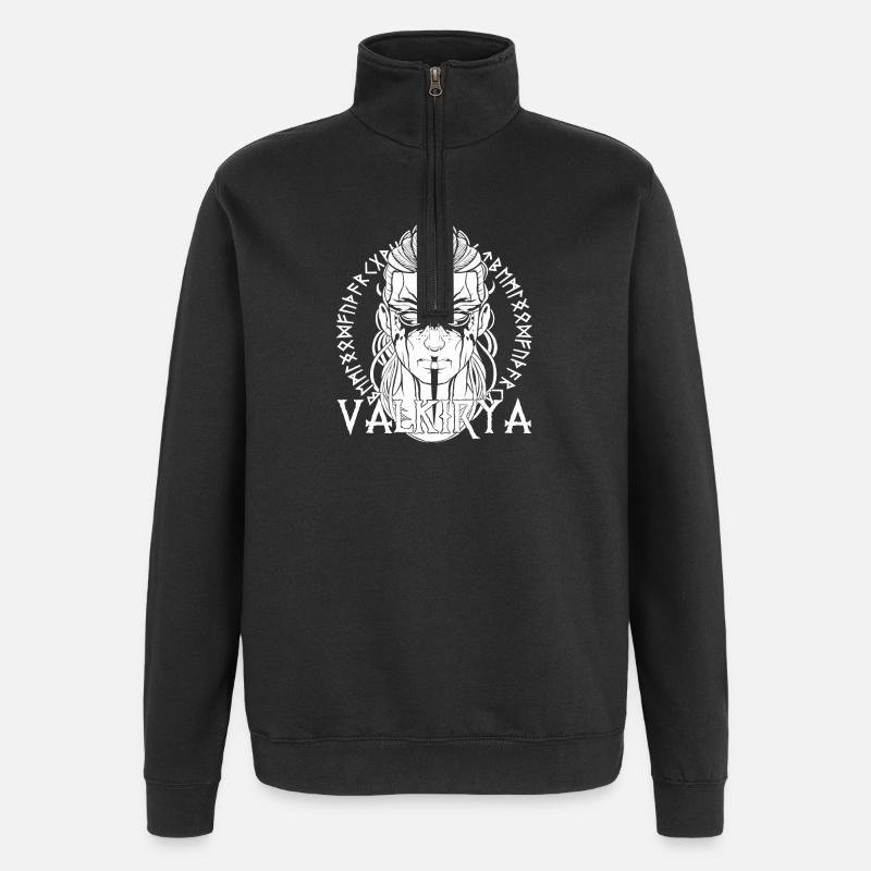 Valkyrie - Quarter-Zip Sweatshirt - black
