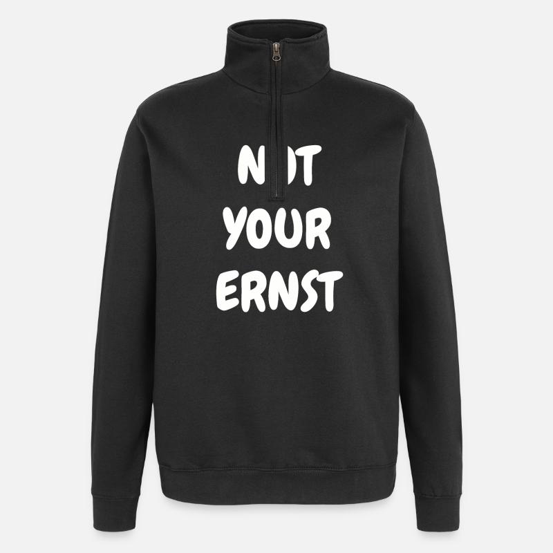 Not your Ernst Denglisch - Quarter-Zip-Sweatshirt - Schwarz