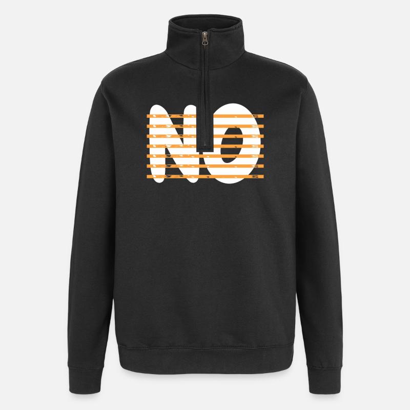 Read between the lines - Quarter-Zip Sweatshirt - black