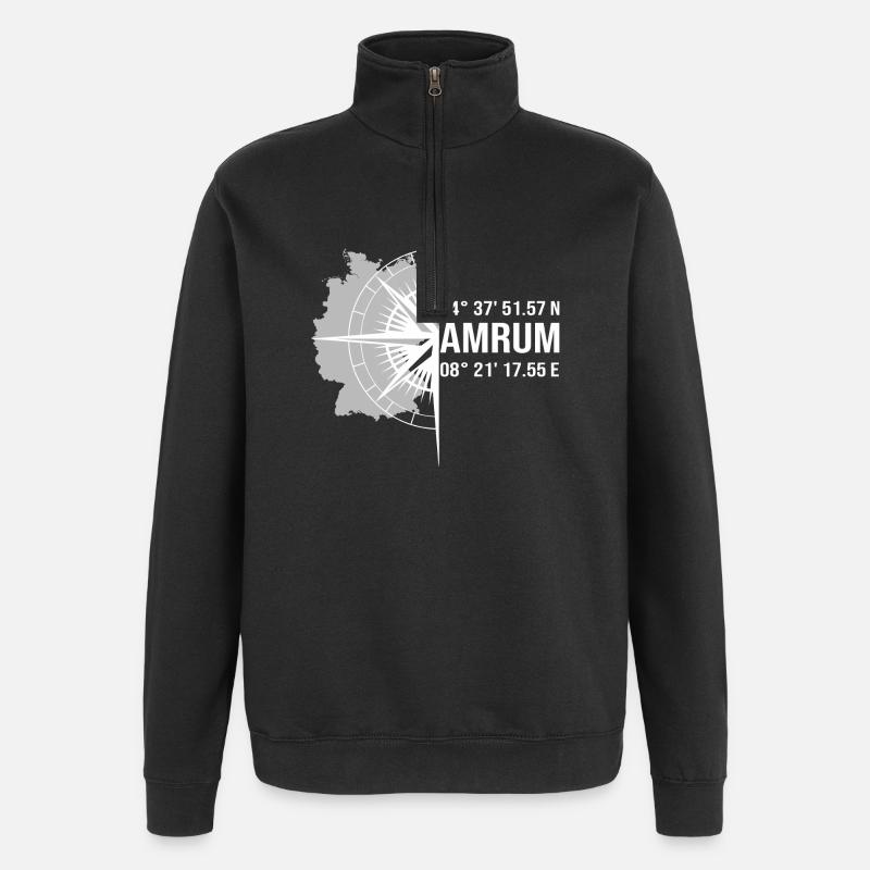Koordinaten Amrum - Quarter-Zip-Sweatshirt - Schwarz