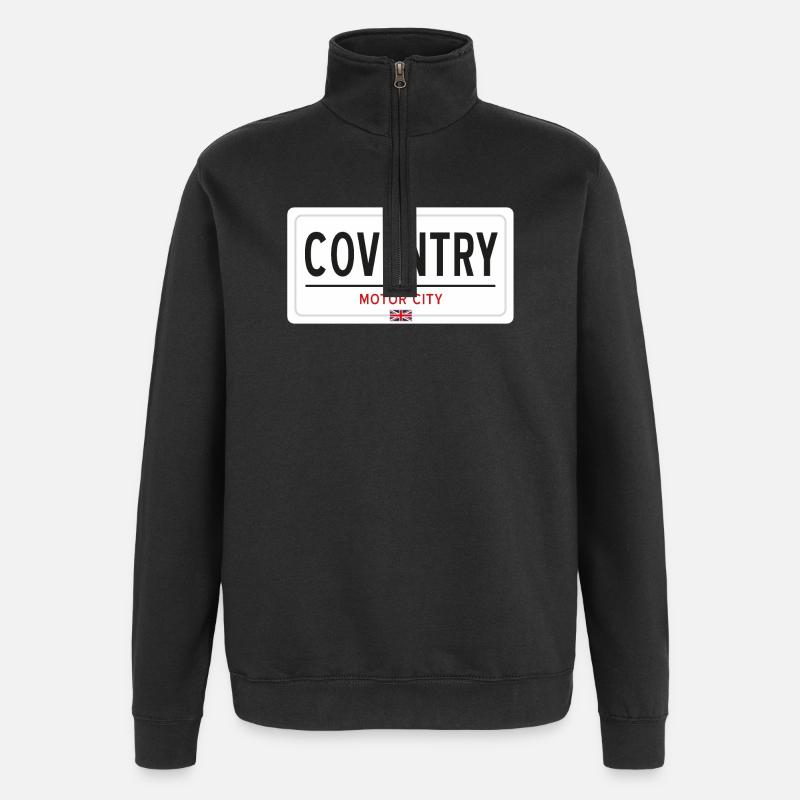 Panneau de place de Coventry - Sweat à zip 1/4 - noir