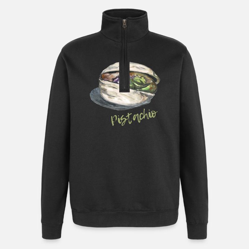 Pistachio Shell Esthétique Nut Lover - Sweat à zip 1/4 - noir