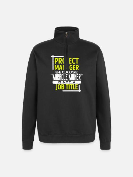 Projektmanager Statement Job Manager Karriere - Quarter-Zip-Sweatshirt - Schwarz