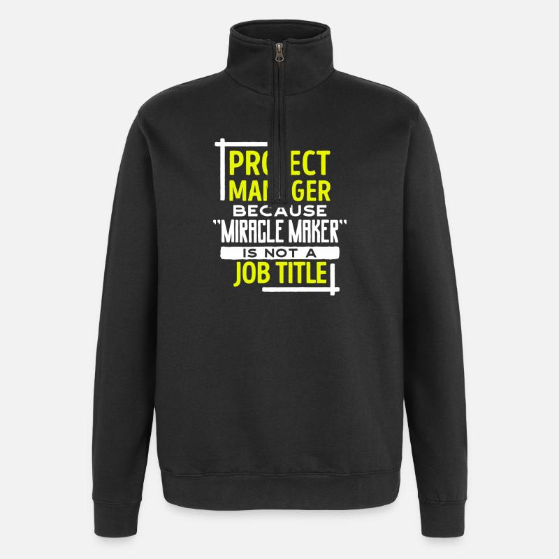 Projektmanager Statement Job Manager Karriere - Quarter-Zip-Sweatshirt - Schwarz