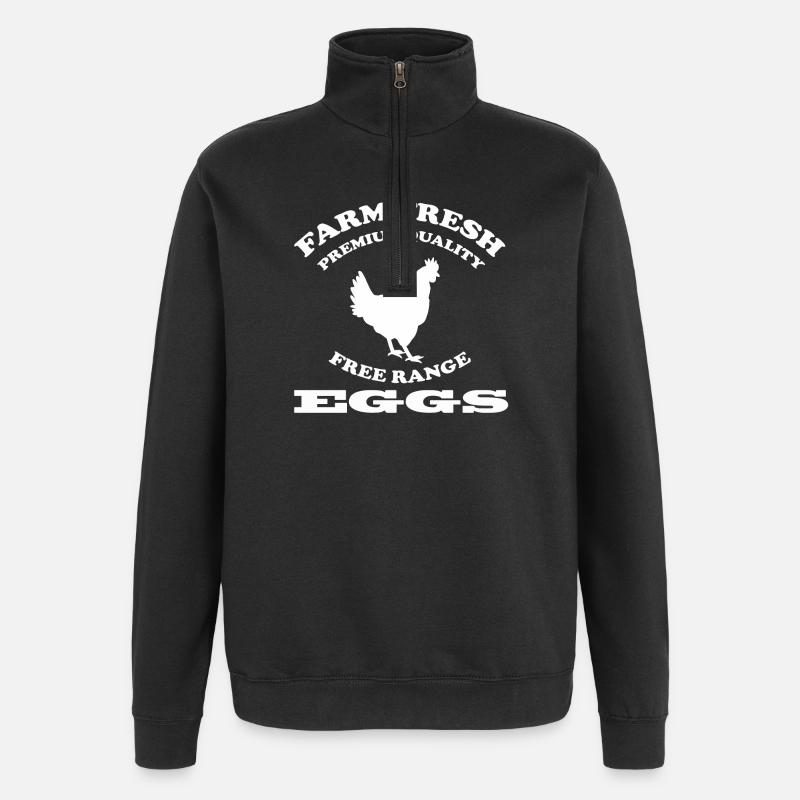 Eggs - Quarter-Zip Sweatshirt - black