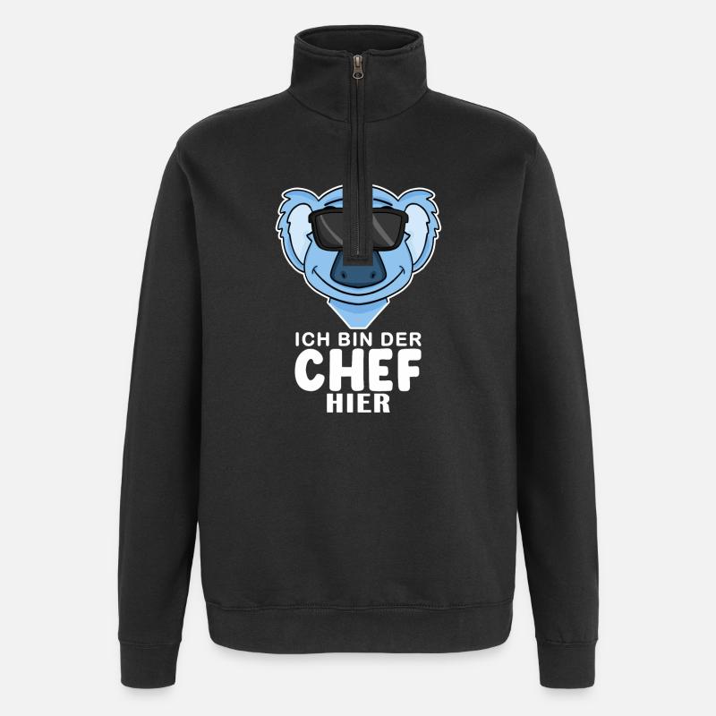 Koala - Quarter-Zip-Sweatshirt - Schwarz