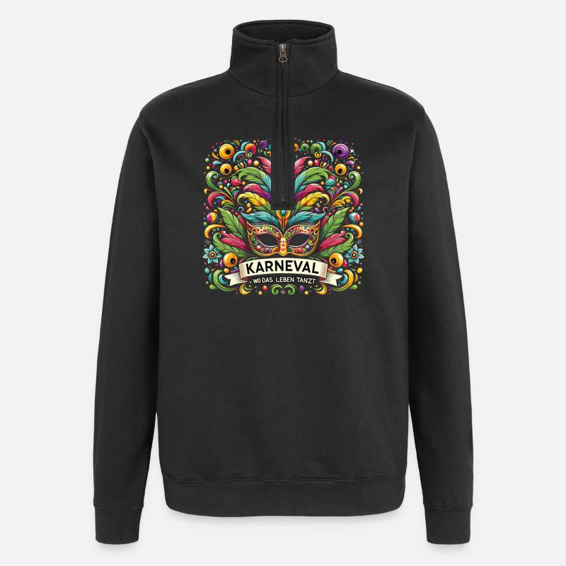 Carnival: Where Life Dances - Quarter-Zip Sweatshirt - black