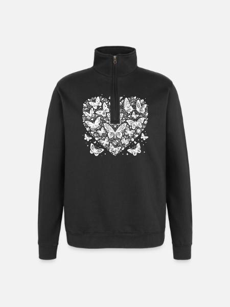 Battement d'Amour - Sweat à zip 1/4 - noir