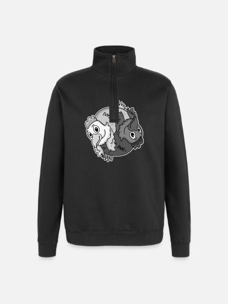 Yin Yang Chicken Chicken - Quarter-Zip Sweatshirt - black