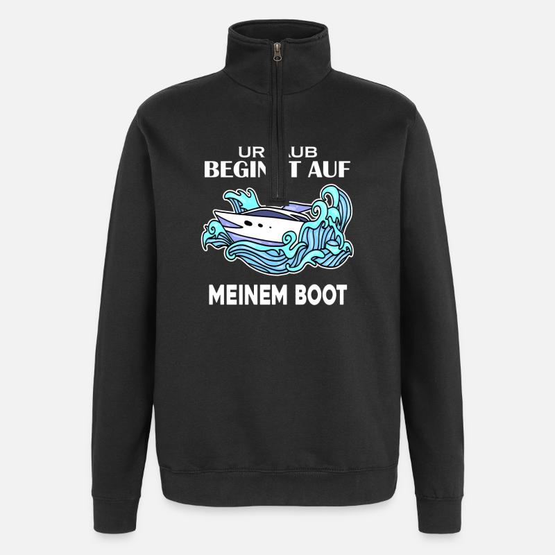 Boot - Quarter-Zip-Sweatshirt - Schwarz