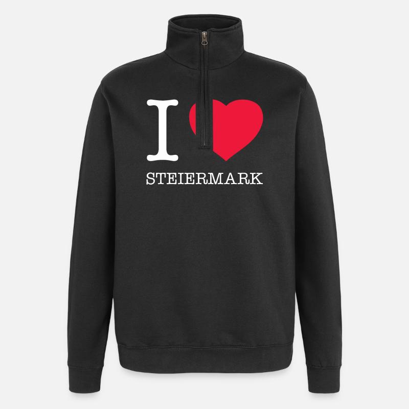 J’AIME LA STYRIE - Sweat à zip 1/4 - noir