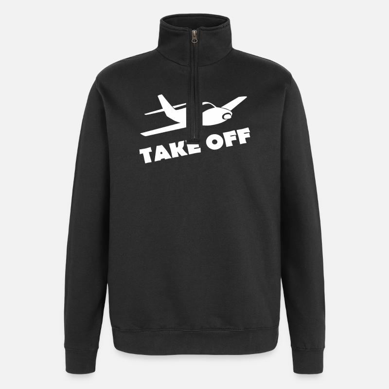 TAKE OFF - Quarter-Zip Sweatshirt - black