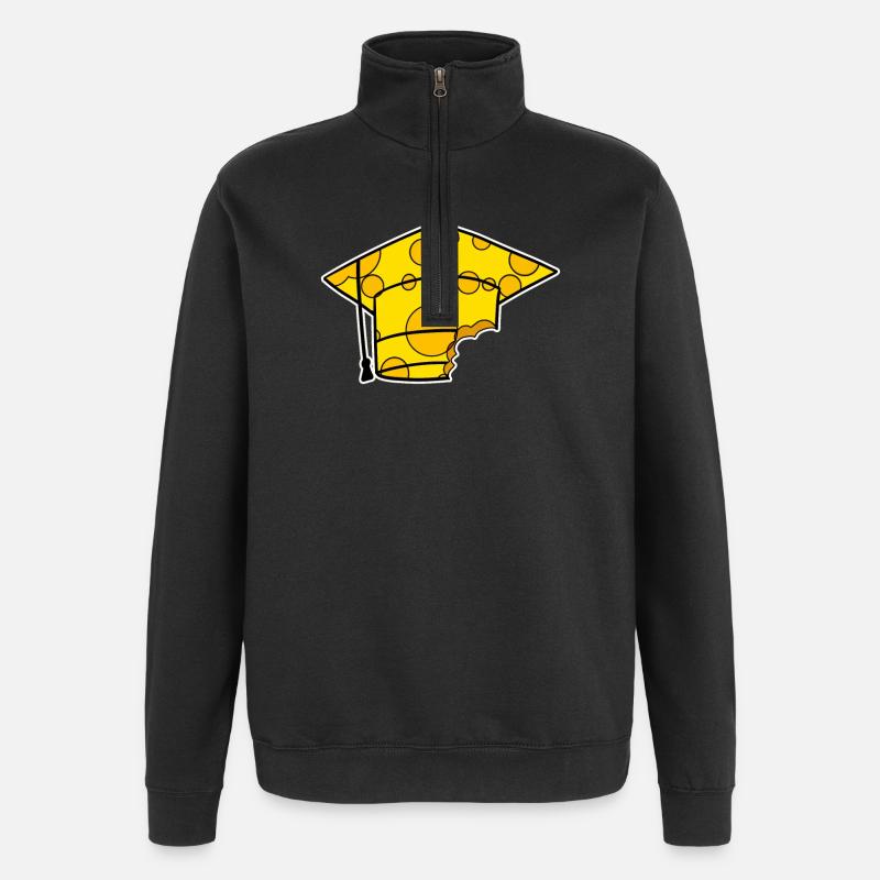 Studium Abschluss Absolventenkappe - Quarter-Zip-Sweatshirt - Schwarz
