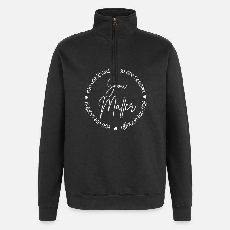 You Matter Circle-Grafik - Quarter-Zip-Sweatshirt - Schwarz