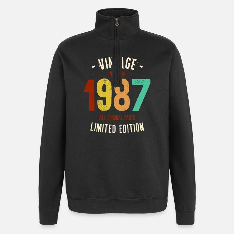 Millésime 1987 Edition Limitée - Sweat à zip 1/4 - noir