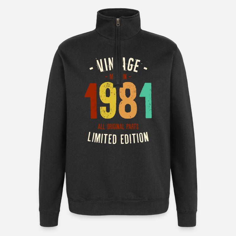 Millésime 1981 Edition Limitée - Sweat à zip 1/4 - noir