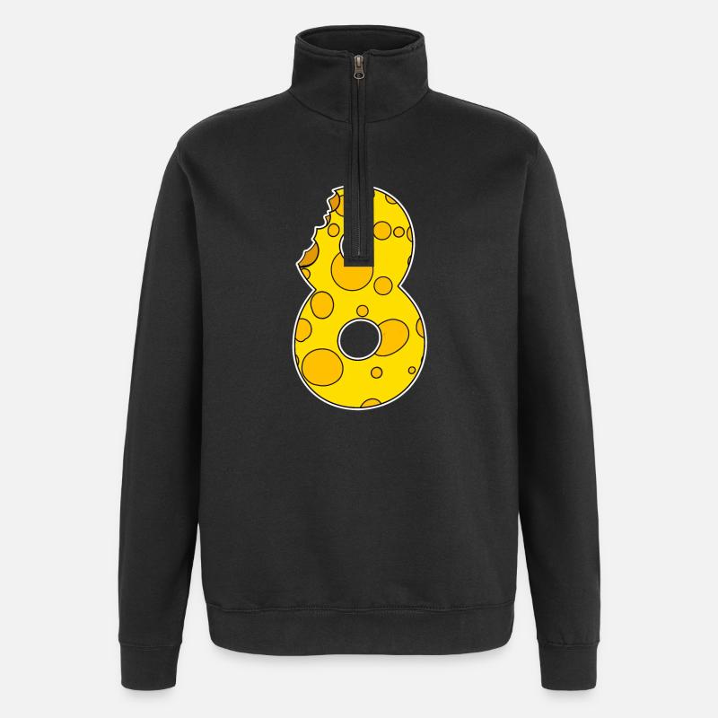 Number 8 Eight - Quarter-Zip Sweatshirt - black