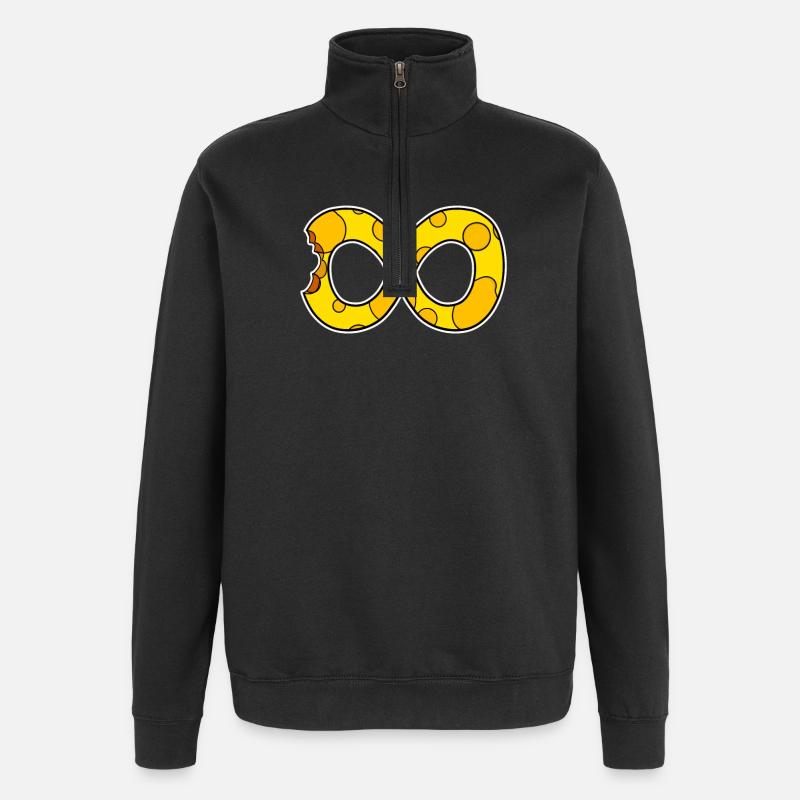 Käse Unendlich Smbol - Quarter-Zip-Sweatshirt - Schwarz
