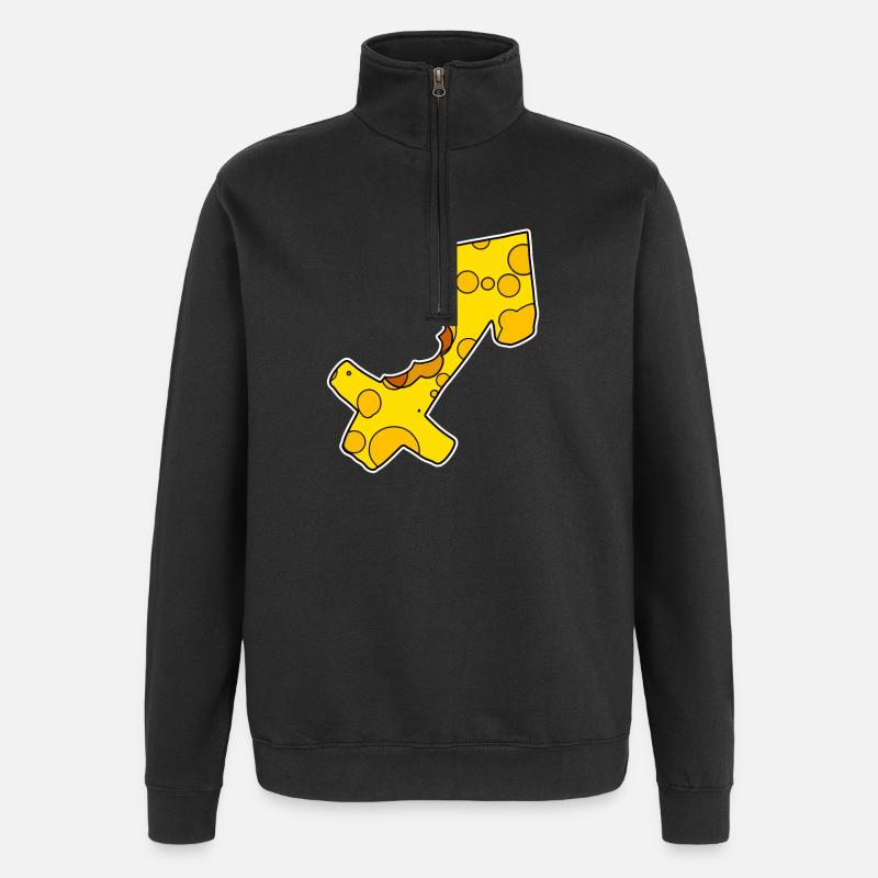 Zodiac sign Sagittarius Symbol - Quarter-Zip Sweatshirt - black