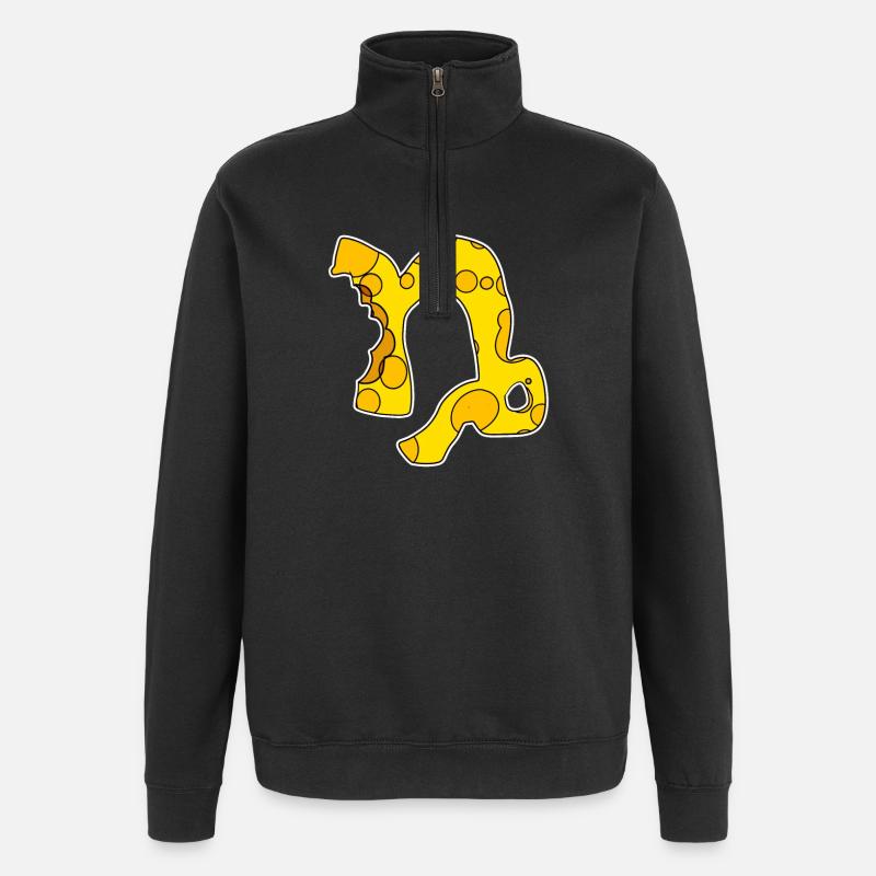 Sternzeichen Steinbock Symbol - Quarter-Zip-Sweatshirt - Schwarz