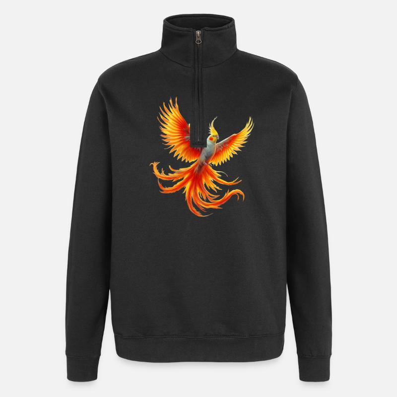 Calopsitte (15) - Sweat à zip 1/4 - noir