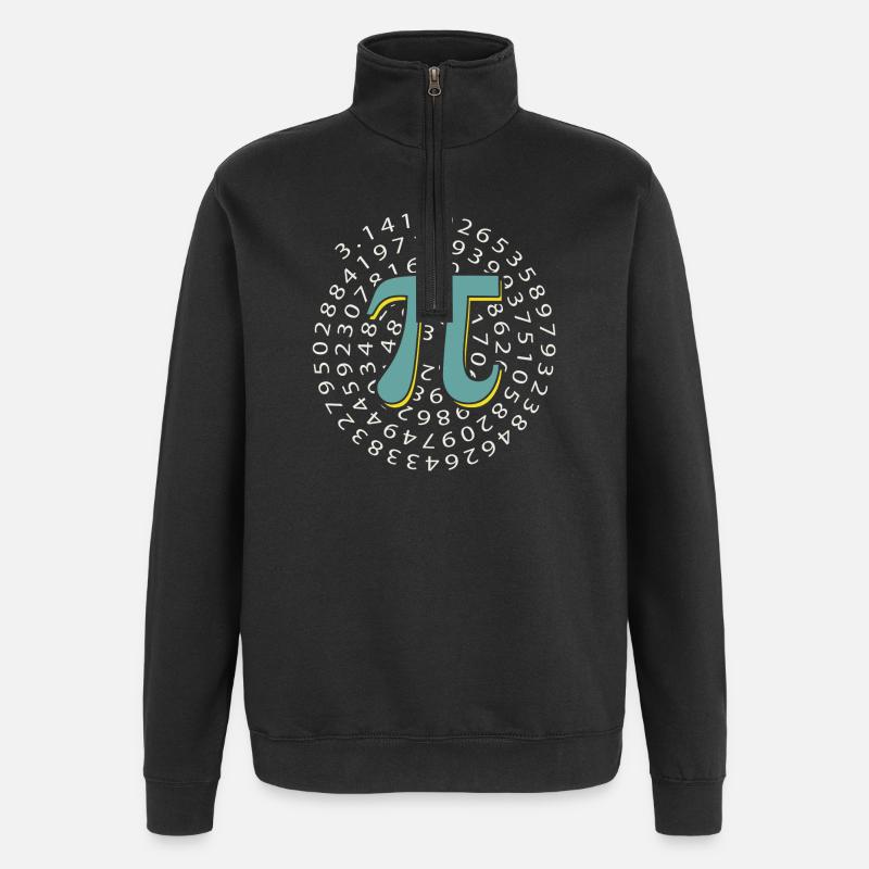 Pi Day - Bonne journée Pi - Sweat à zip 1/4 - noir