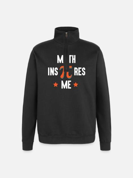 Pi Day - Math Inspires Me - Quarter-Zip Sweatshirt - black