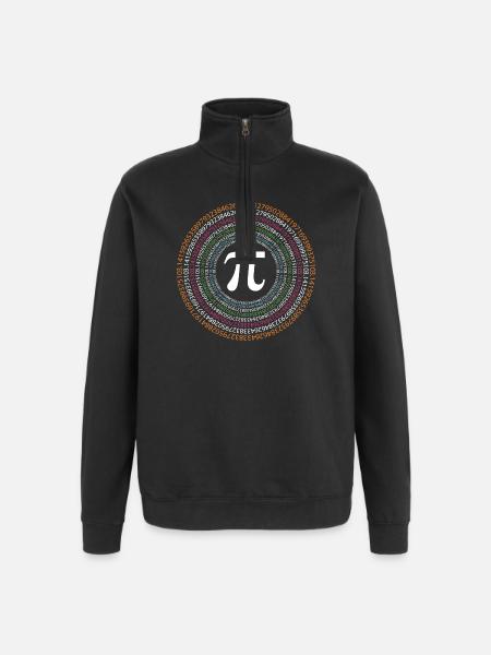 Pi Day - Happy Pi Day - Quarter-Zip Sweatshirt - black