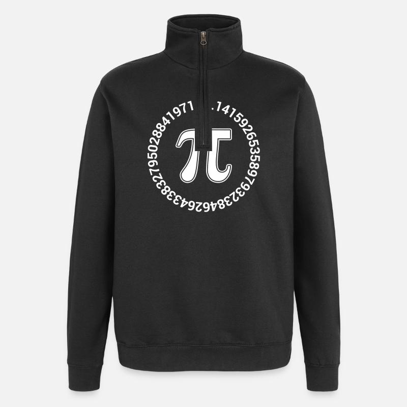 Pi Day - Bonne journée Pi - Sweat à zip 1/4 - noir