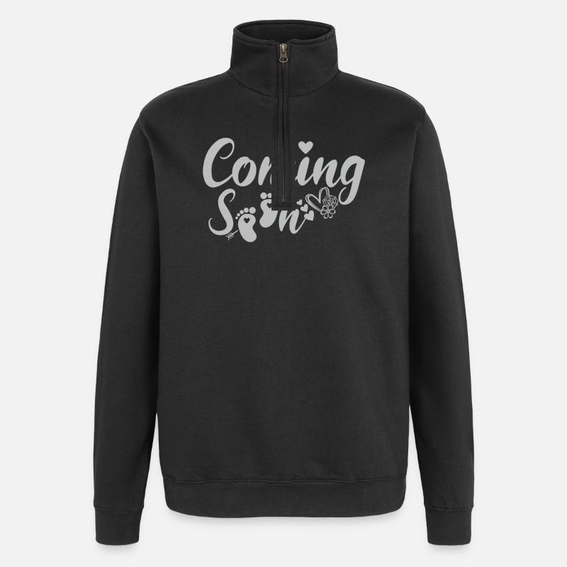 Demnächst - Quarter-Zip-Sweatshirt - Schwarz