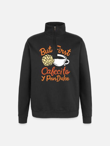 Conchas Cafecito Mexikaner Spanier - Quarter-Zip-Sweatshirt - Schwarz